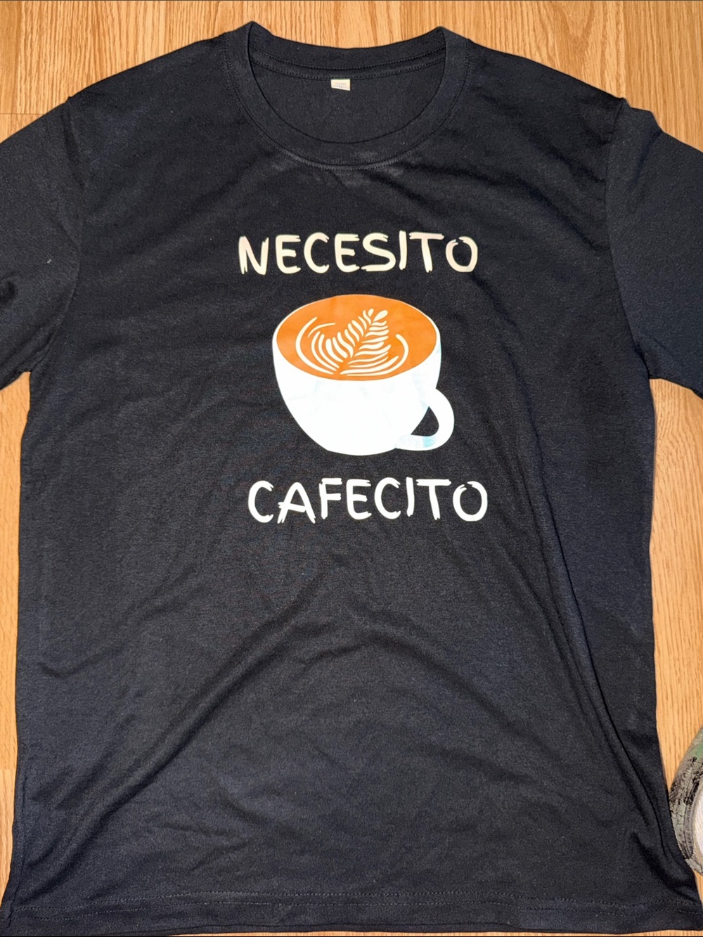 Women’s Black 'Necesito Cafecito' Coffee Graphic Tee